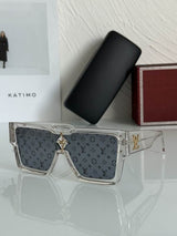 Oversized Square Shield Sunglasses – Acetate Frame