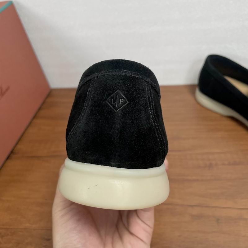 Black Suede Slip-On Loafers